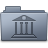 Library Folder Graphite Icon 48x48 png